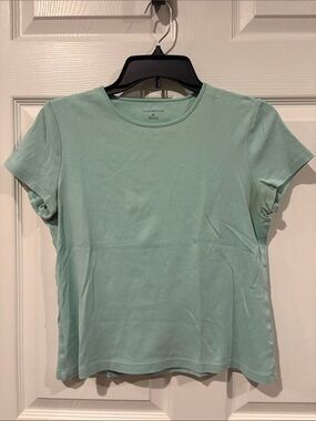 Coldwater Creek Mint Green Crew Neck Short Sleeve Tee